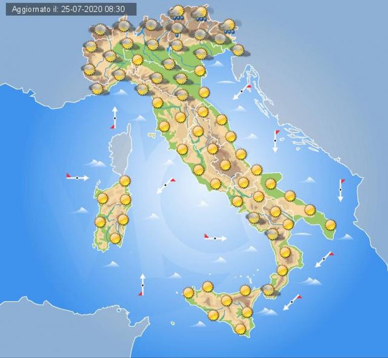 PREVISIONI METEO domani 26 luglio 2020, attacco BOLLENTE in arrivo sull’ITALIA: ecco i dettagli