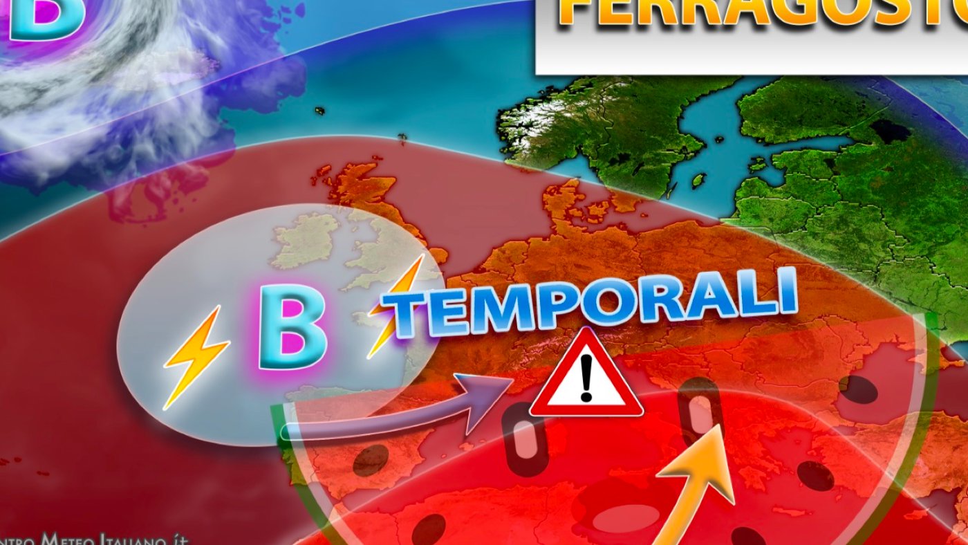METEO ITALIA - L’anticiclone resiste ma AUMENTANO I DISTURBI, con TEMPORALI sempre più FREQUENTI