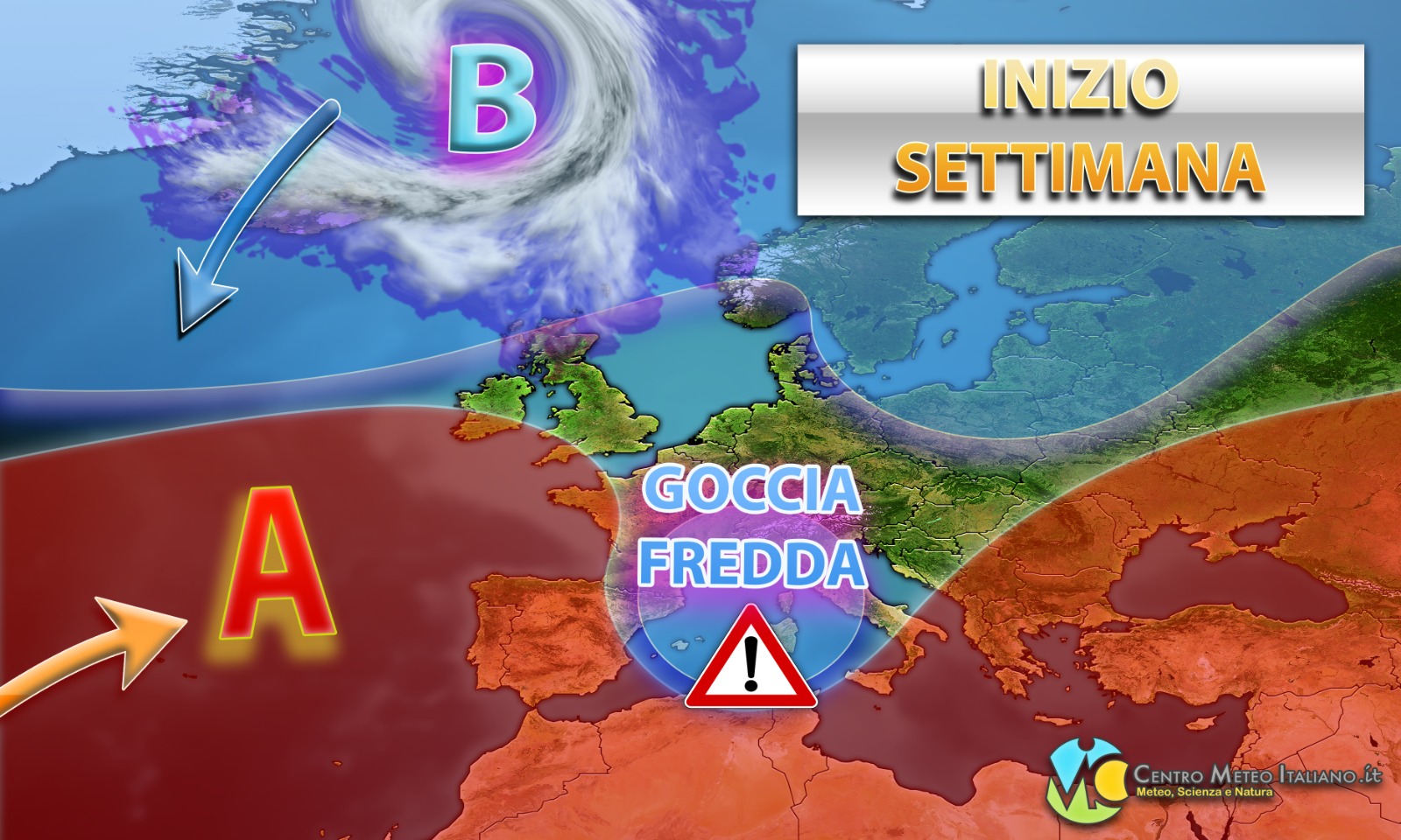 Meteo - Insidiosa goccia fredda vagante sul Mediterraneo per la prossima settimana