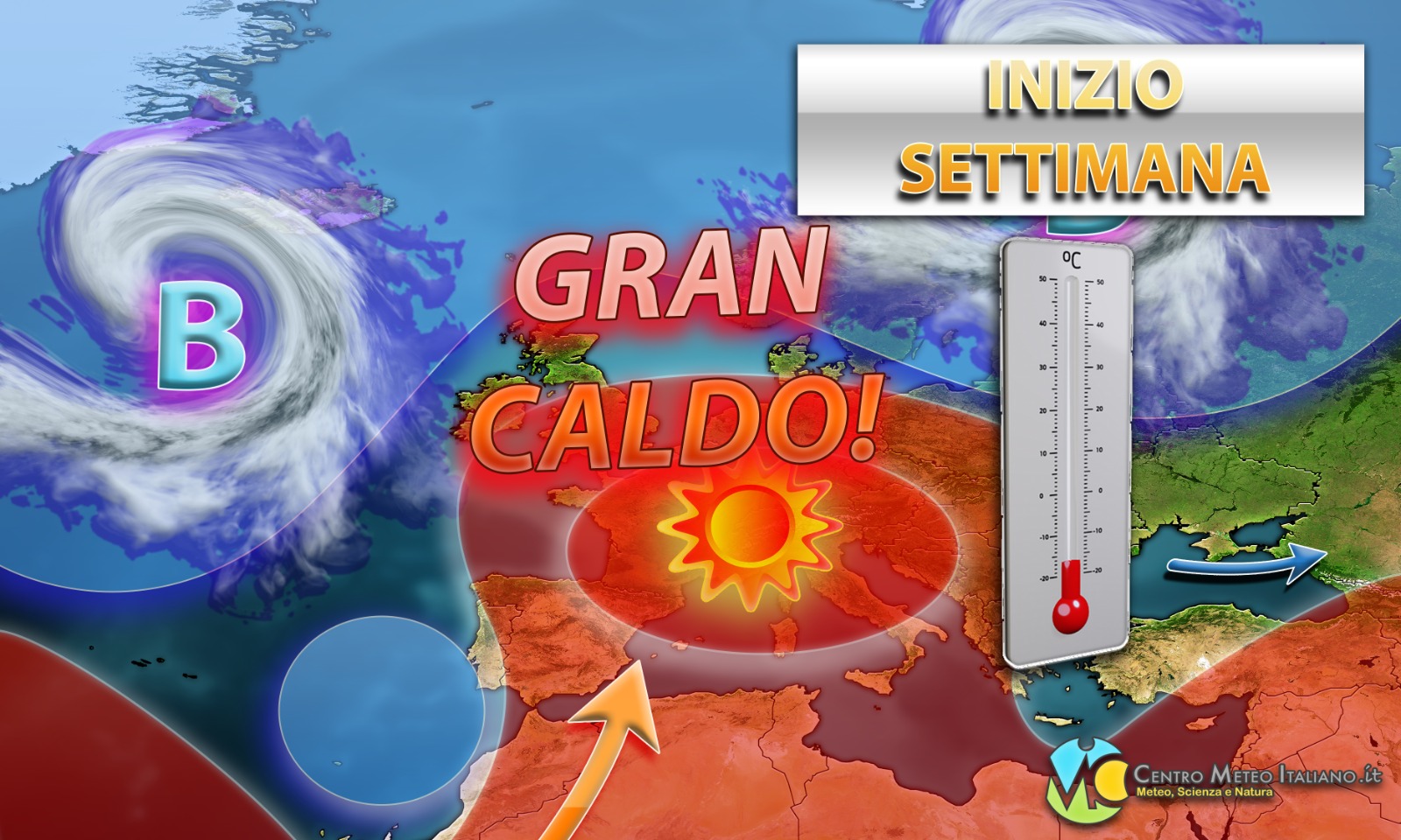 METEO - BOLLA d'aria CALDA verso l'ITALIA, fase estiva con massime fino a +35°C
