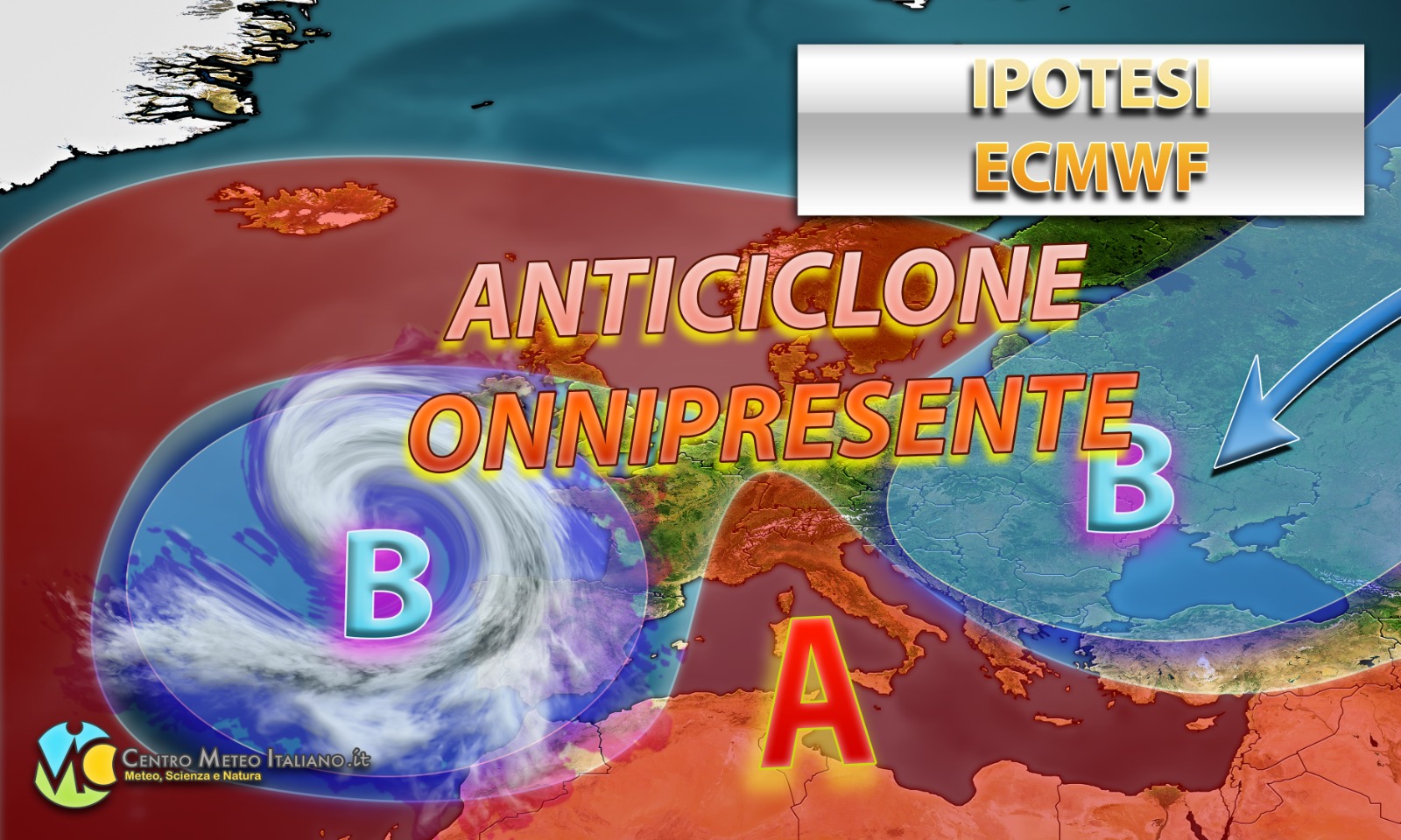 Possibile blocco omega e anticiclone ancora per molto, tendenza meteo