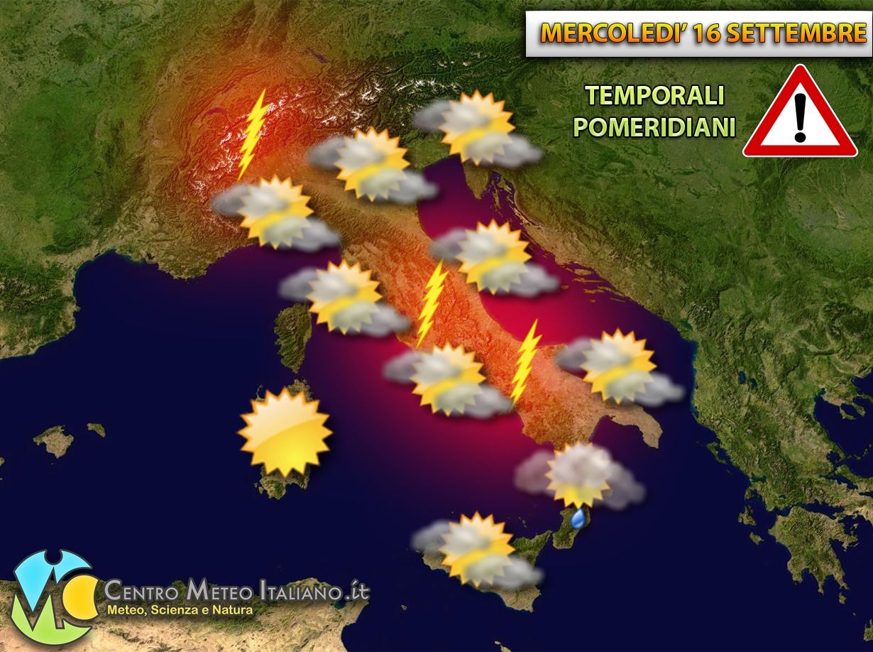 METEO ITALIA - Arrivano FORTI TEMPORALI e ACQUAZZONI su diverse zone, vediamo I DETTAGLI