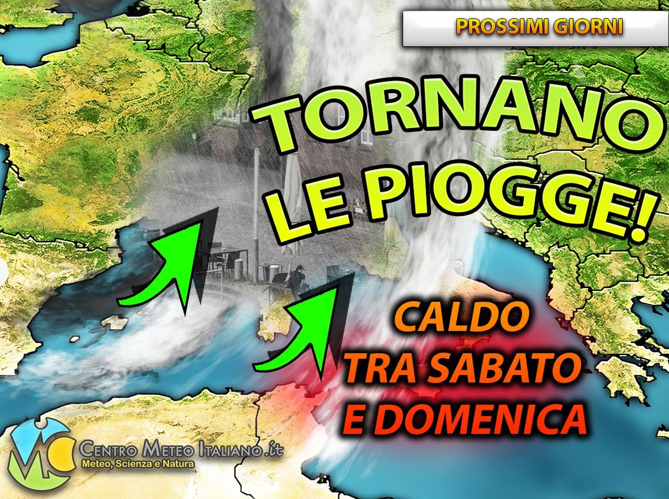 METEO ITALIA - OGGI generale miglioramento ma con ACQUAZZONI e TEMPORALI ancora presenti, vediamo dove