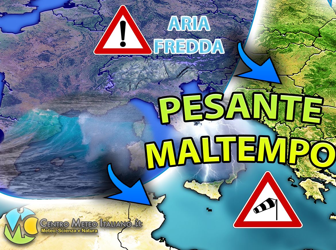 METEO ITALIA - Il maltempo si ABBATTE sulla Penisola con NUBIFRAGI e NEVE in arrivo sui rilievi. I dettagli