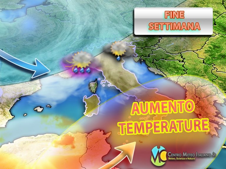 METEO – WEEKEND, ancora qualche ACQUAZZONE, ma cenni di ripresa dell’ANTICICLONE: lieve e progressivo aumento termico METEO – WEEKEND, ancora qualche ACQUAZZONE, ma cenni di ripresa dell’ANTICICLONE: lieve e progressivo aumento termico