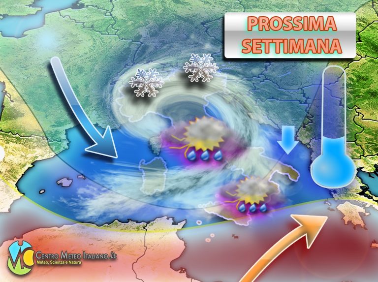 METEO – MALTEMPO all’ASSALTO nella PROSSIMA SETTIMANA: TEMPORALI e BUFERE di NEVE sulle Alpi, ecco i dettagli METEO – MALTEMPO all’ASSALTO nella PROSSIMA SETTIMANA: TEMPORALI e BUFERE di NEVE sulle Alpi, ecco i dettagli