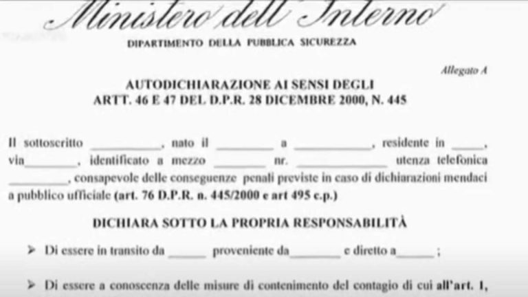 Coronavirus, autocertificazione marzo 2021: ecco quando e dove serve. Tutti i dettagli