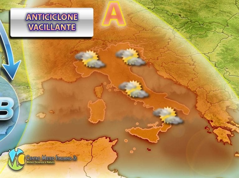 METEO – Tendenza settimanale, in compagnia dell’ALTA PRESSIONE vacillante e PEGGIORAMENTO a seguire METEO – Tendenza settimanale, in compagnia dell’ALTA PRESSIONE vacillante e PEGGIORAMENTO a seguire