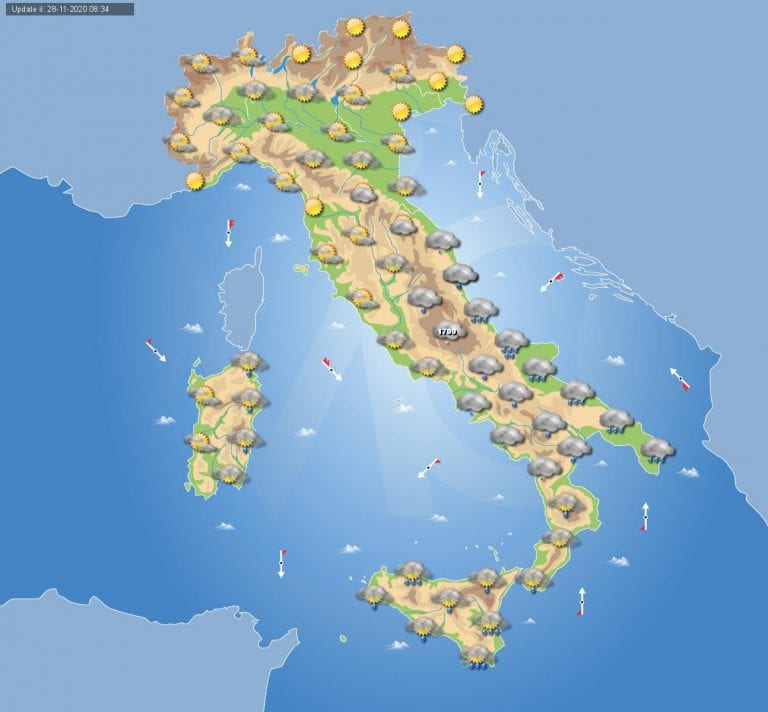 PREVISIONI METEO domani 29 Novembre 2020: il MALTEMPO sferza ancora il sud ITALIA, ecco dove PREVISIONI METEO domani 29 Novembre 2020: il MALTEMPO sferza ancora il sud ITALIA, ecco dove