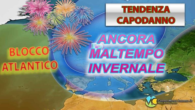 Meteo – Capodanno 2026 tra stabilità e possibile svolta invernale: alta pressione a ovest, aria fredda in agguato