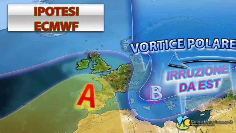 METEO – Perturbazioni SENZA SOSTA, tanto FREDDO da EST in vista per la SETTIMANA entrante