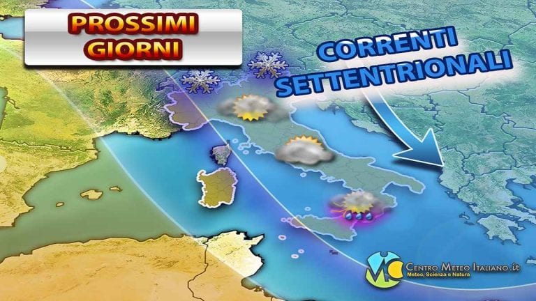 METEO – NEVE fino al sud ITALIA, nei prossimi giorni fiocchi fino a quote basse anche in Sicilia