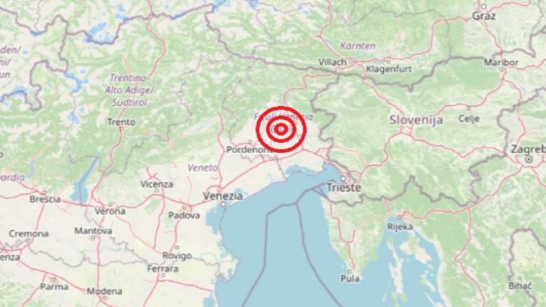 Terremoto oggi in Friuli Venezia Giulia, 17 gennaio 2021: scossa M 3.4 in provincia di Udine – Dati INGV