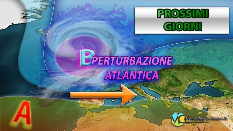 METEO – Torna il MALTEMPO in ITALIA con le correnti umide dall’Atlantico, le previsioni per le prossime ore