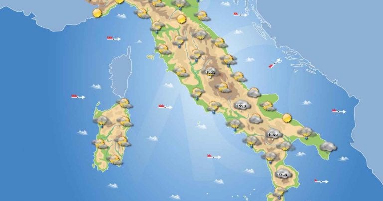 PREVISIONI METEO domani 23 Gennaio 2021: Tempo instabile in Italia con precipitazioni sparse, temperature in calo