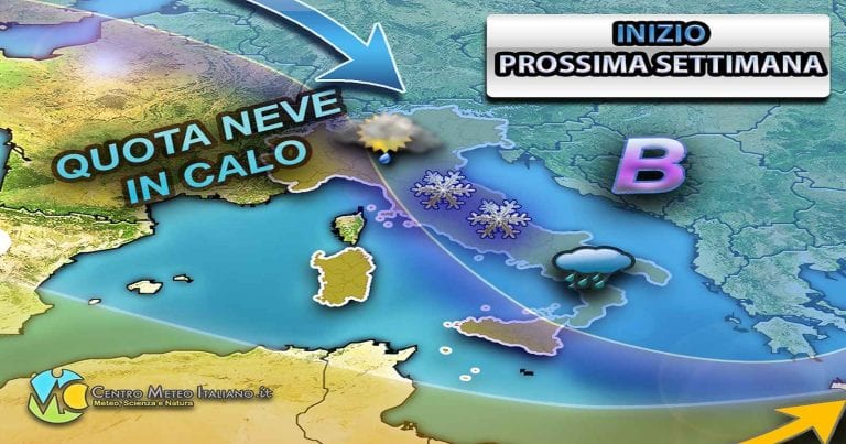 METEO – Brusco CALO delle TEMPERATURE e della quota NEVE, ecco quando e dove