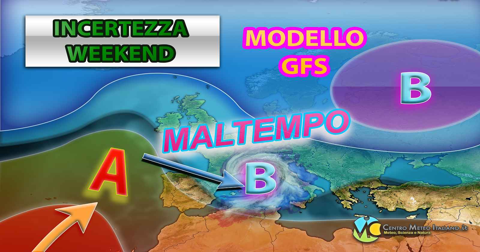 Previsioni meteo per il weekend all'insegna del maltempo in Italia