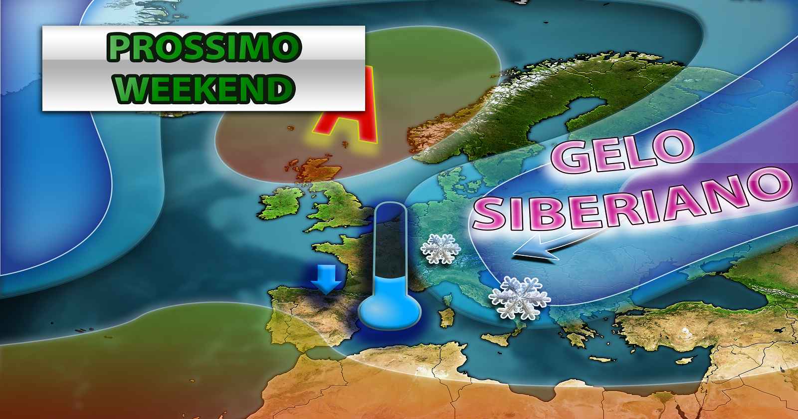 Freddo e neve in arrivo nel weekend ma il grande gelo resta oltre l'Adriatico