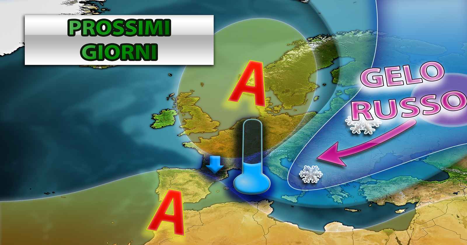 Temperature in picchiata con l'arrivo del gelo russo in Europa e in Italia