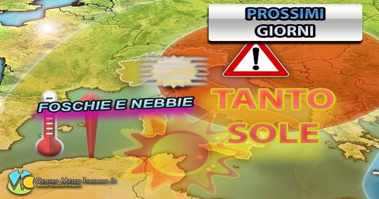 METEO ITALIA: domina l’alta pressione, nel WEEKEND non escluso qualche disturbo