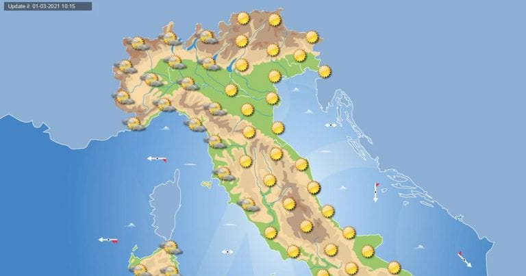 PREVISIONI METEO domani 2 marzo 2021: Procederà la lunga fase di bel tempo in tutta ITALIA