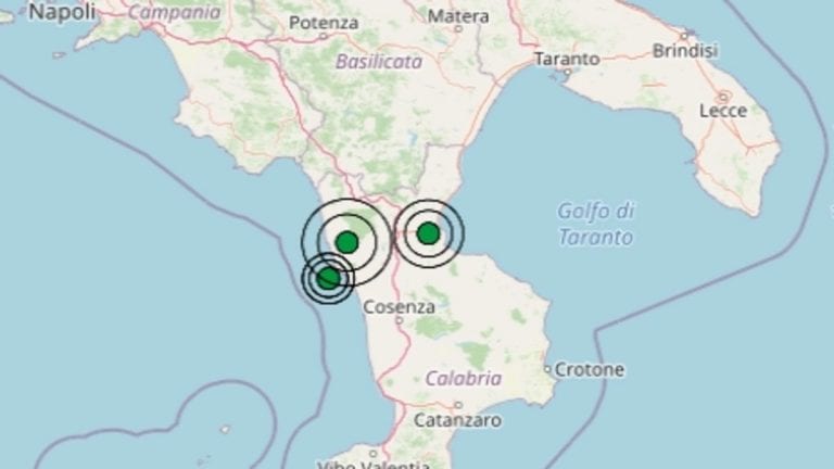 Terremoto in Calabria oggi, lunedì 1 marzo 2021: scossa M 2.6 provincia di Cosenza – Dati Ingv