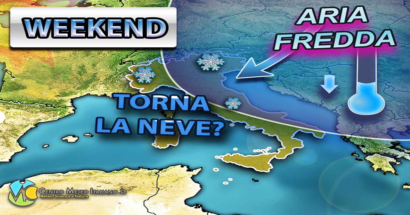 METEO - MALTEMPO di nuovo all'ATTACCO dell'ITALIA nel WEEKEND con PIOGGIA e NEVE, i dettagli