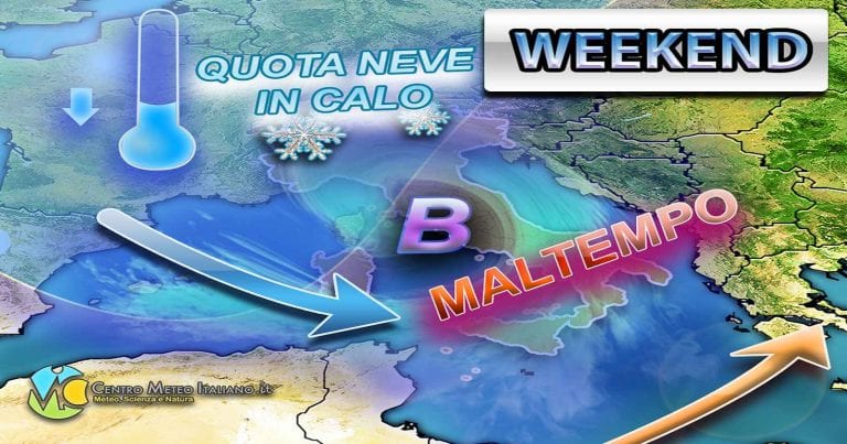 METEO – WEEKEND a rischio MALTEMPO con NEVE localmente a BASSA QUOTA; i dettagli METEO – WEEKEND a rischio MALTEMPO con NEVE localmente a BASSA QUOTA; i dettagli