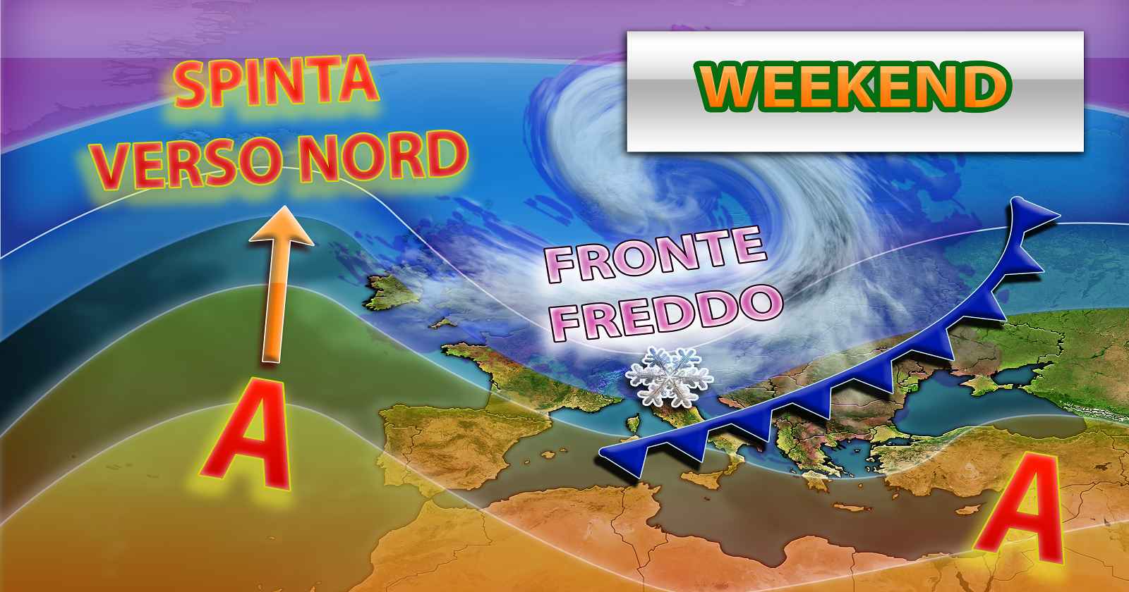 METEO - IRRUZIONE POLARE in arrivo nel WEEKEND con PIOGGIA e NEVE, i dettagli