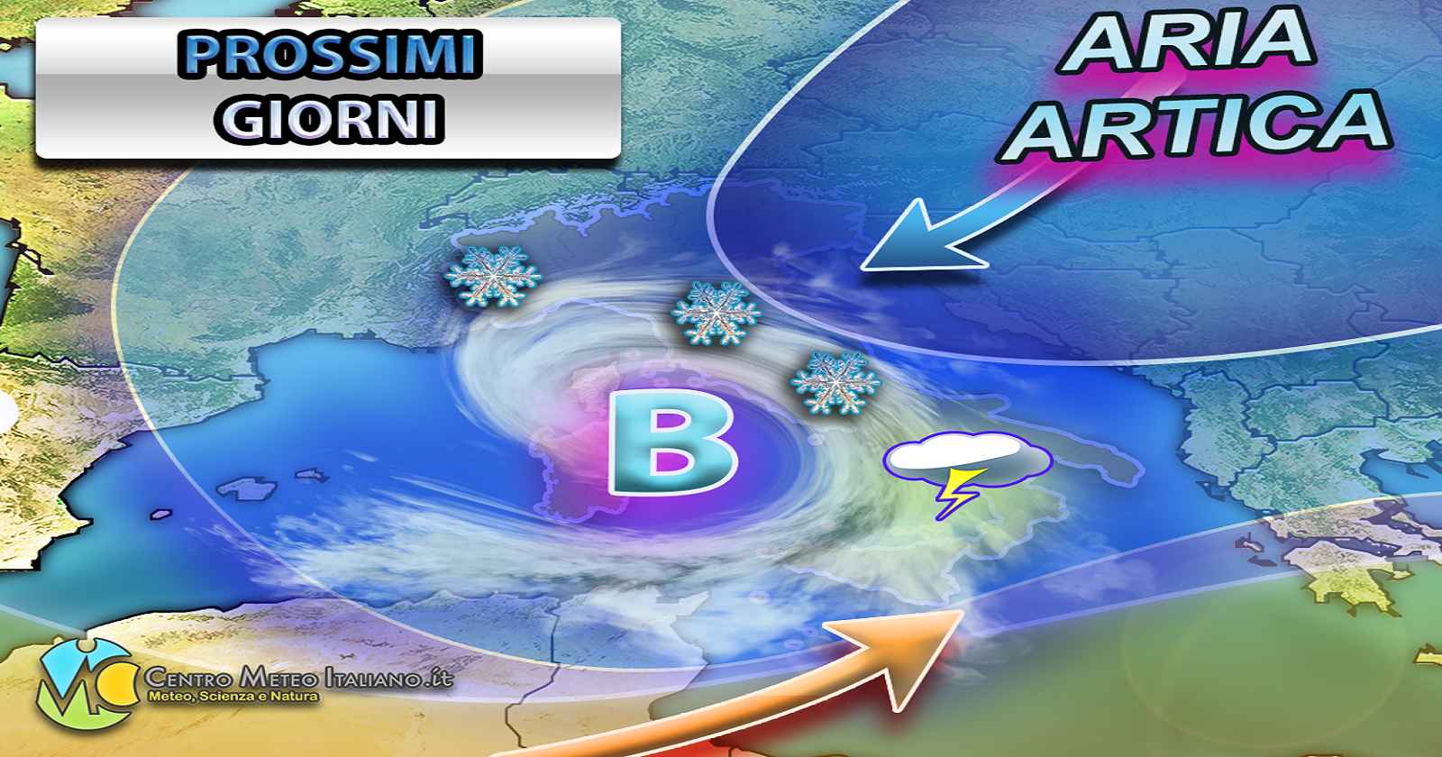 Freddo e neve in Italia per diversi giorni a causa dell'aria artica