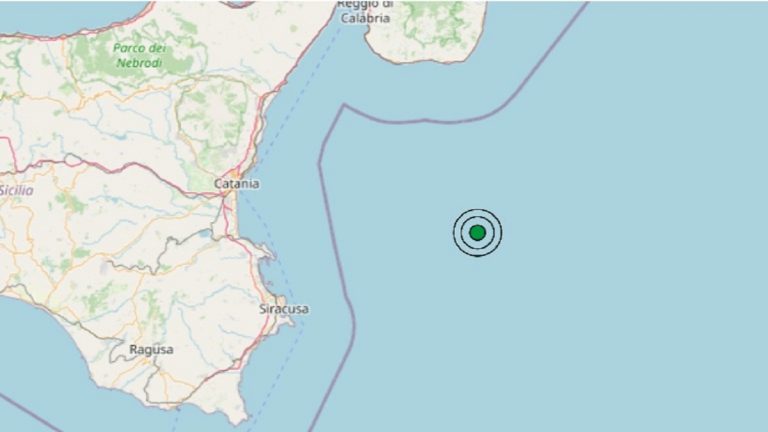 Terremoto in Sicilia oggi, martedì 23 marzo 2021: scossa M 2.6 Mar Ionio Meridionale – Dati INGV