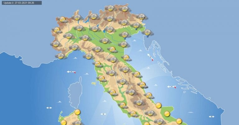 PREVISIONI METEO domani 28 Marzo 2021: Italia divisa in due tra STABILITA’ e MALTEMPO, i dettagli