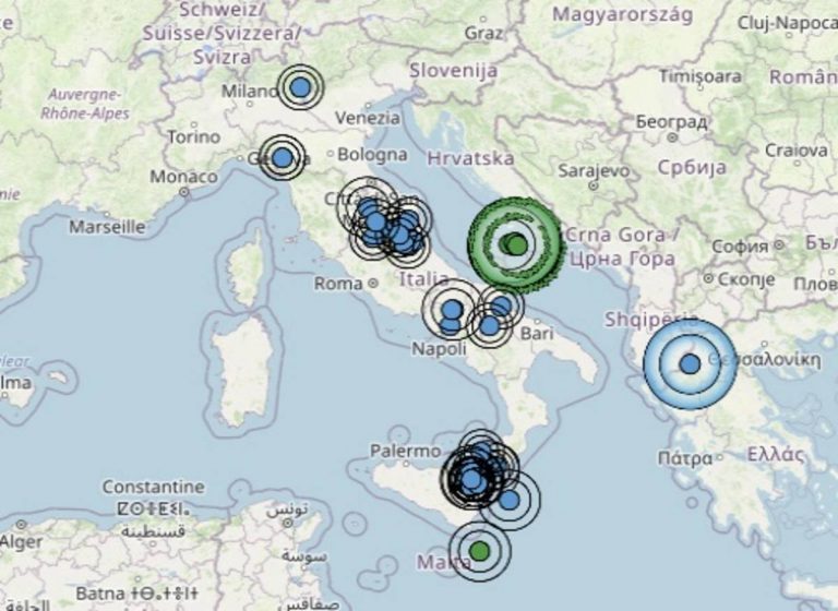 Terremoto, intensa sequenza sismica in corso nel Mar Adriatico Centrale: i dati ufficiali INGV
