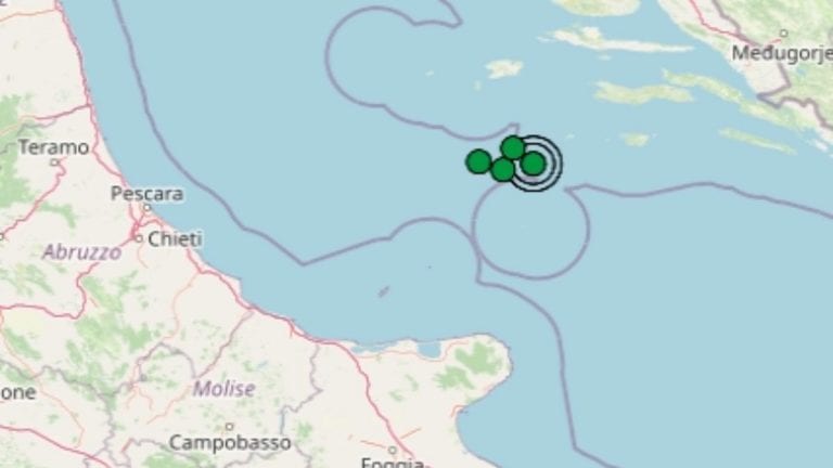 Terremoto in Puglia oggi, sabato 3 aprile 2021, scossa M 2.3 nel mar Adriatico centrale – Dati Ingv