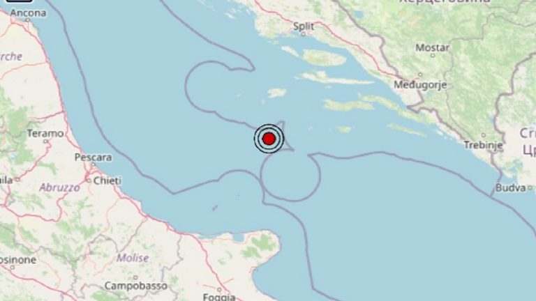 Terremoto in Puglia oggi, 6 aprile 2021: scossa M 3.0 Mar Adriatico centrale | Dati INGV