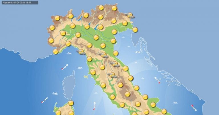 PREVISIONI METEO domani 8 aprile 2021: tutto sole in ITALIA ma con GELO al primo mattino PREVISIONI METEO domani 8 aprile 2021: tutto sole in ITALIA ma con GELO al primo mattino