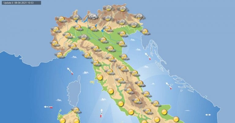 PREVISIONI METEO domani 9 aprile 2021: Sole e TEMPERATURE in lieve aumento in ITALIA PREVISIONI METEO domani 9 aprile 2021: Sole e TEMPERATURE in lieve aumento in ITALIA