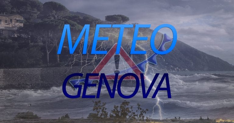 METEO GENOVA – PIOGGIA battente con rischio forti TEMPORALI e NUBIFRAGI fino a domani; le previsioni