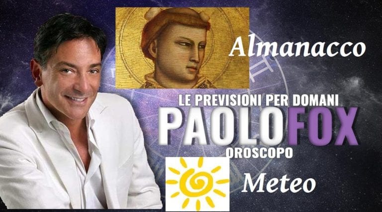 Almanacco del giorno, Oroscopo Paolo Fox classifica, meteo, San Zeno, oggi lunedì 12 aprile 2021