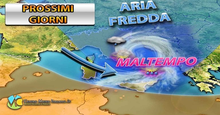 METEO ITALIA – SETTIMANA in compagnia di PIOGGIA e NUBIFRAGI grazie alle correnti ATLANTICHE. Fugace MIGLIORAMENTO nel mezzo