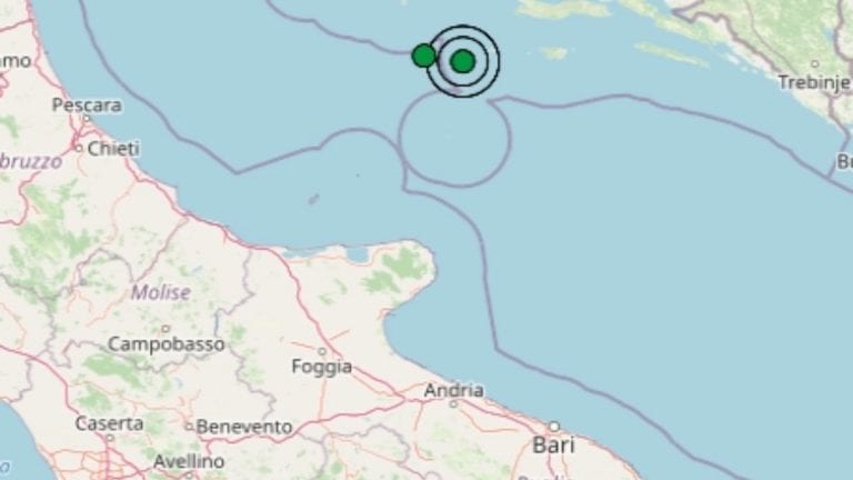 Terremoto in Puglia oggi, 16 aprile 2021, scossa M 2.7 sul mar Adriatico | Dati Ingv Terremoto in Puglia oggi, 16 aprile 2021, scossa M 2.7 sul mar Adriatico | Dati Ingv