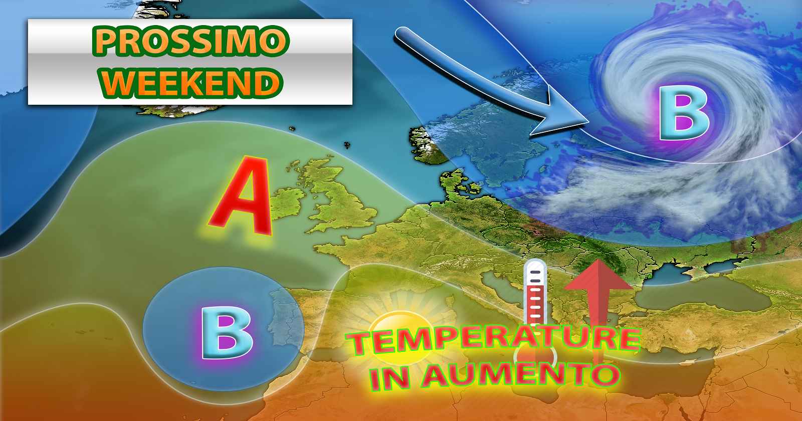 Verso un graduale miglioramento delle condizioni meteo nel fine settimana - grafica a cura del Centro Meteo Italiano