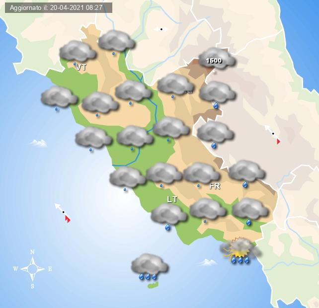 Previsioni meteo per Roma ed il Lazio per dopodomani - grafica Centro Meteo Italiano