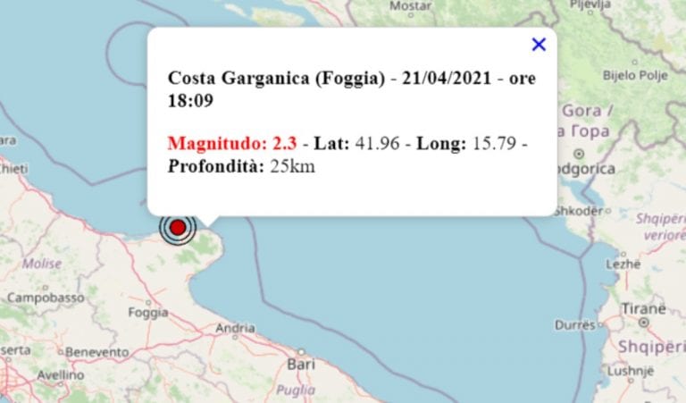 Terremoto oggi Italia, 21 aprile 2021: le ultime scosse registrate – Dati INGV