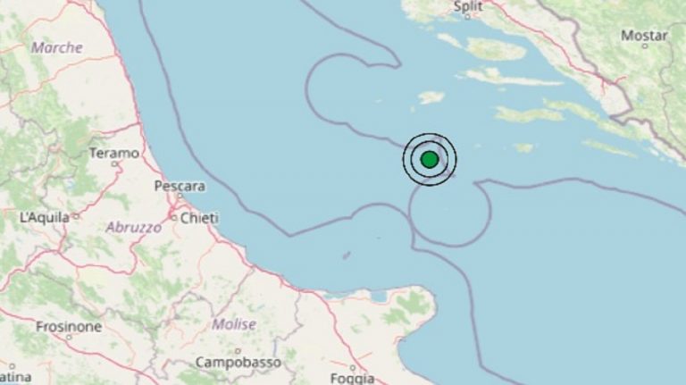 Terremoto in Puglia oggi, 23 aprile 2021: scossa M 2.5 sul Mar Adriatico | Dati Ingv