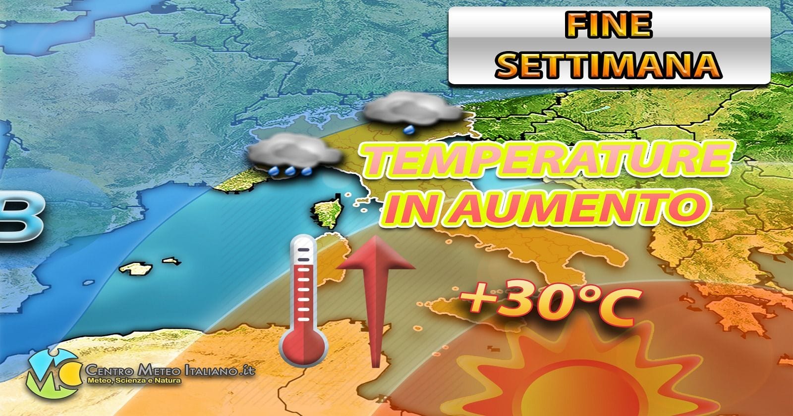 METEO - ITALIA SPACCATA in DUE nel WEEKEND, da un lato MALTEMPO con NUBIFRAGI, dall'altro STABILITA'