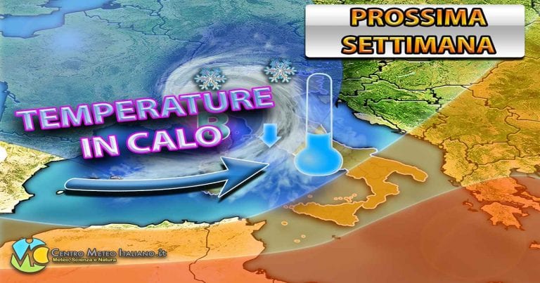 METEO – Violenta fase di MALTEMPO in arrivo sull’ITALIA con CROLLO TERMICO e possibili NUBIFRAGI