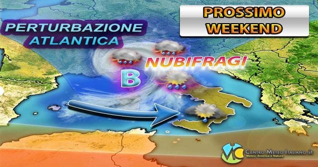 METEO - WEEKEND diviso in due, tra il MALTEMPO e la STABILITA' con clima PRIMAVERILE, i dettagli