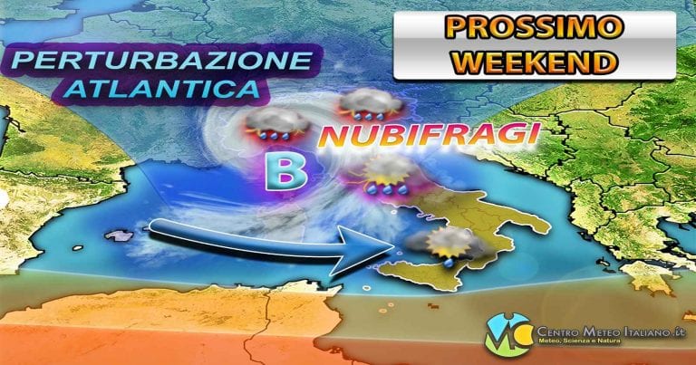 METEO – WEEKEND diviso in due, tra il MALTEMPO e la STABILITA’ con clima PRIMAVERILE, i dettagli