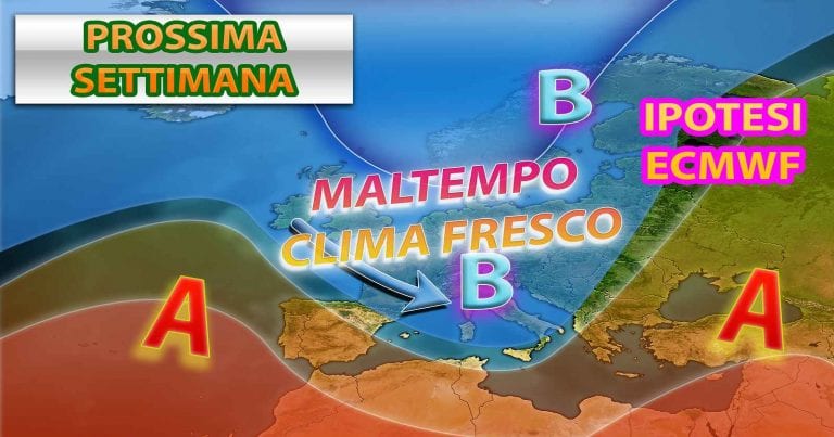 METEO – Incertezza dei MODELLI per la prossima settimana, con possibile nuova fase di MALTEMPO. Ecco le TENDENZE